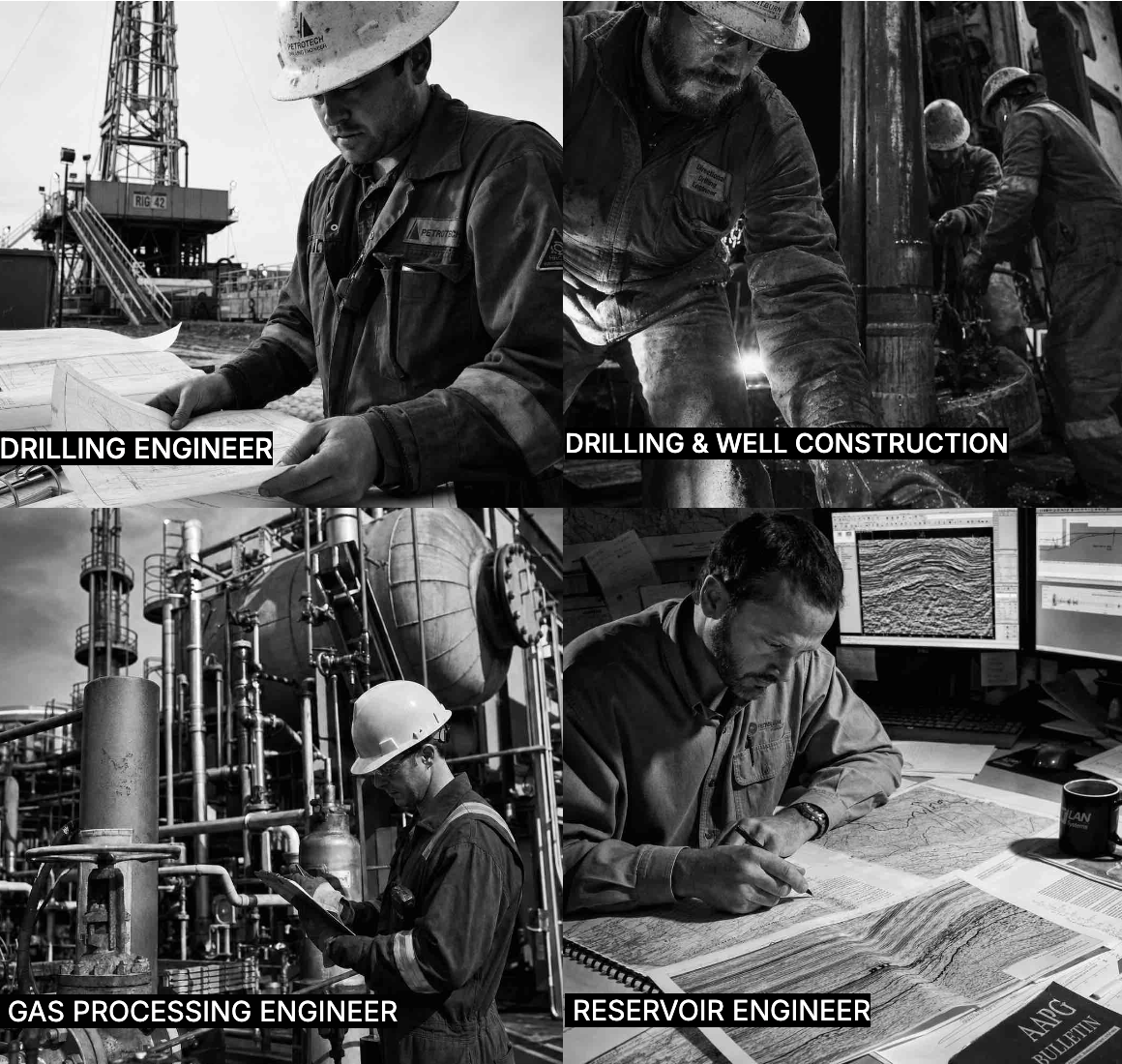 4 Technical Professionals Oil and Gas